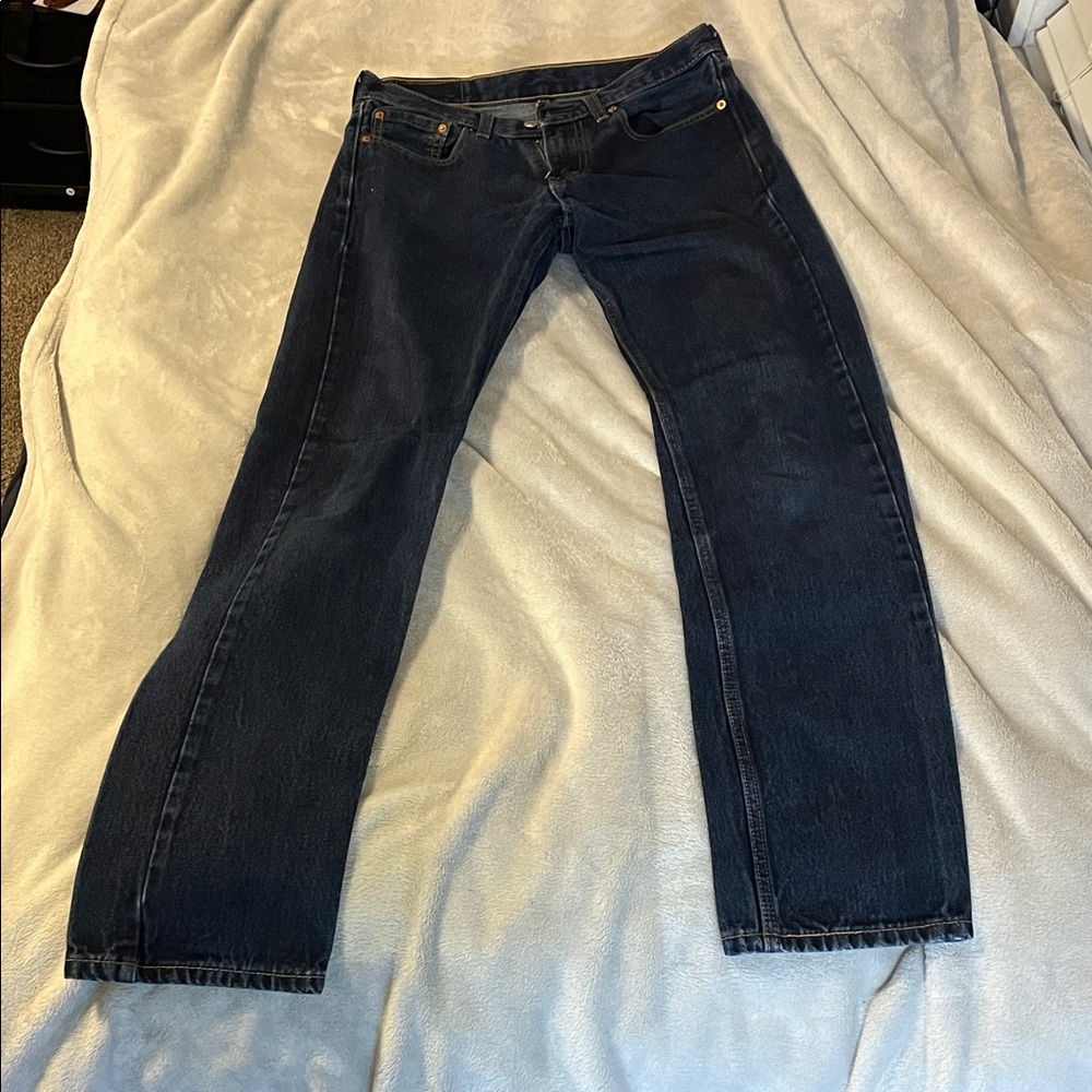 Men's Dark Blue/ Indigo Straight Jeans